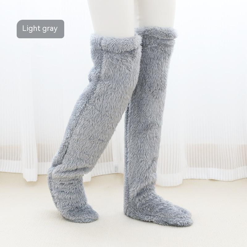 Ultra-Soft Plush Knee-High Socks – Cozy Fleece Winter Lounge Socks for Home, Cold Weather & Everyday Warmth | Thomler