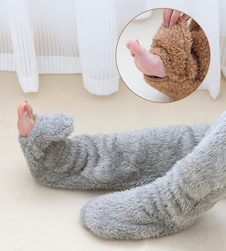 Ultra-Soft Plush Knee-High Socks – Cozy Fleece Winter Lounge Socks for Home, Cold Weather & Everyday Warmth | Thomler