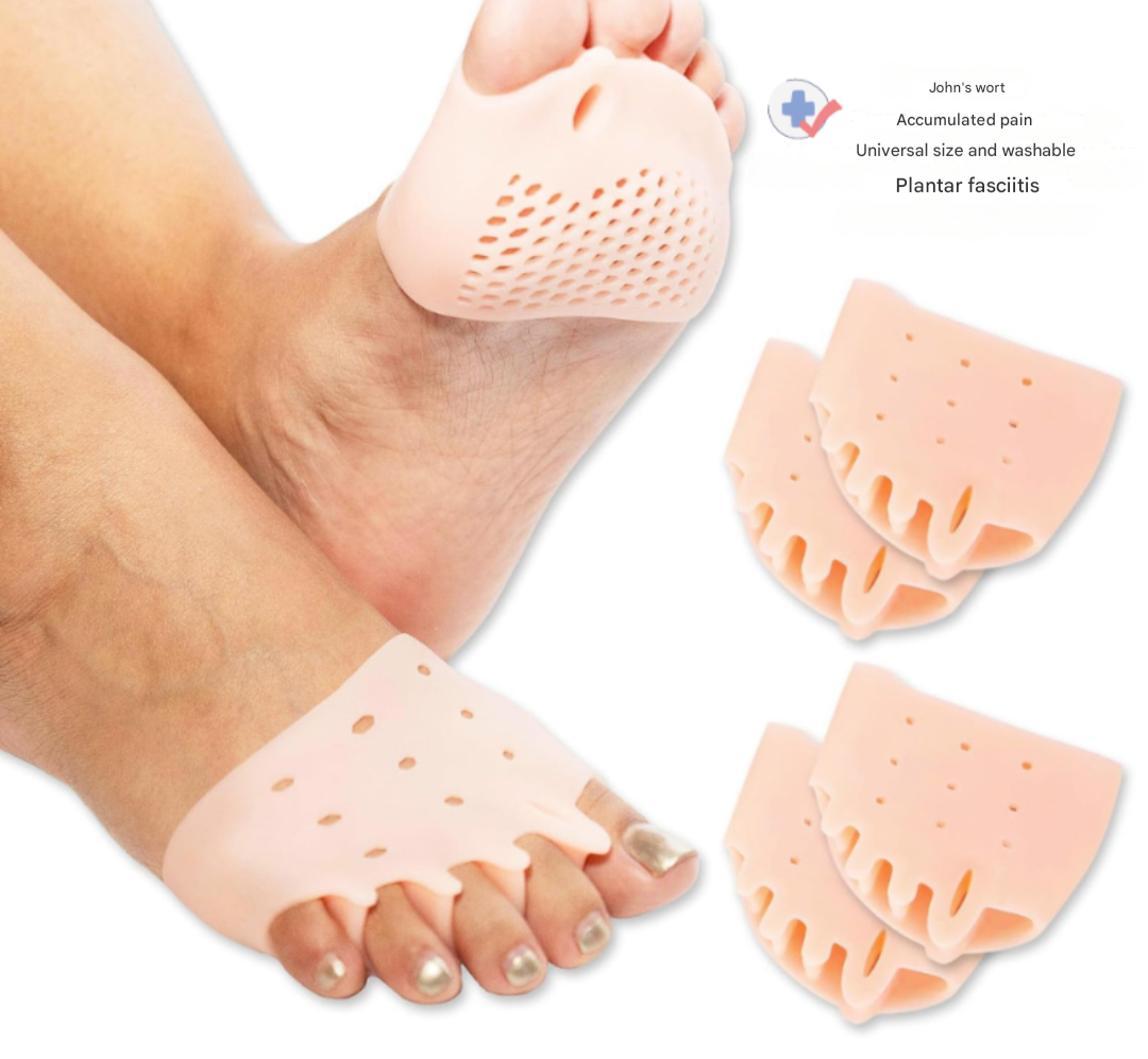 Gel Toe Spacers with Cushion Pads for Bunions & Overlapping Toes – Silicone Foot Support for Pain Relief & Realignment in Shoes or | Thomler