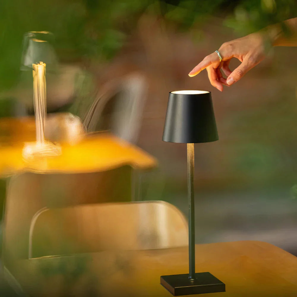 Rechargeable LED Table Lamp with Touch Control – Cordless Portable Light for Indoor & Outdoor Use – IP65 Waterproof Desk Lamp – Adjustable | Thomler