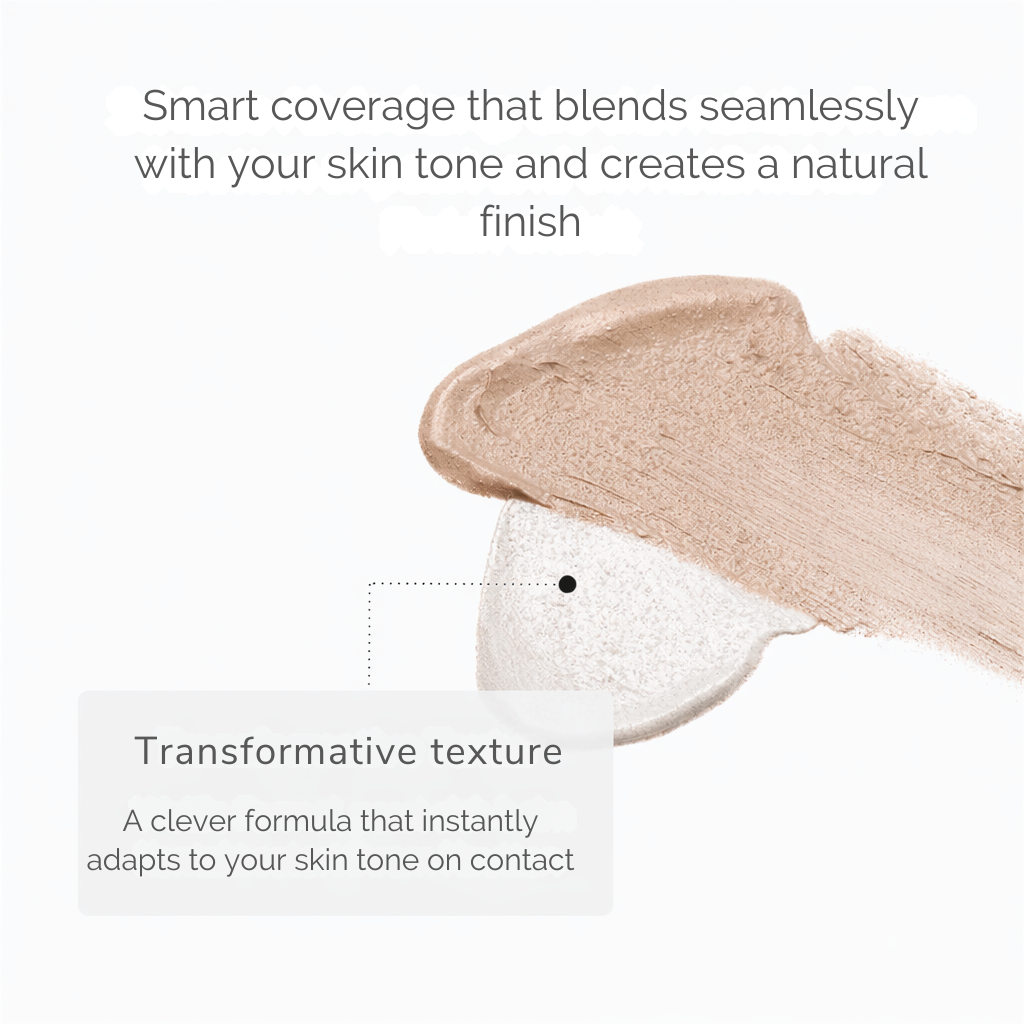 Color-Adapting Foundation Stick with Built-In Brush for Flawless Skin Tone Matching and Hydration | Cream Foundation Makeup | Travel-Friendl | Thomler