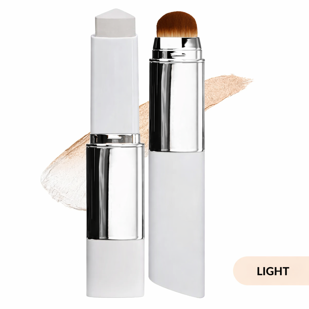 Color-Adapting Foundation Stick with Built-In Brush for Flawless Skin Tone Matching and Hydration | Cream Foundation Makeup | Travel-Friendl | Thomler
