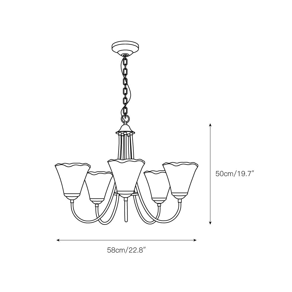 Amber Glass Globe Chandelier with Dark Brass Accents – Multi-Arm Ceiling Light for Dining Room, Living Room & Entryway | Thomler