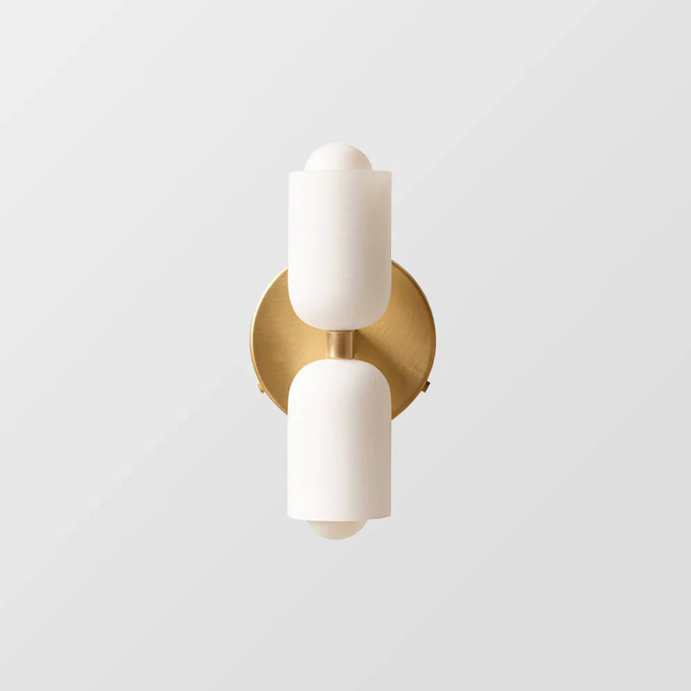 Wall Lamp Glass Double E14 25.5 cm French Retro Bedroom Hallway Bathroom Ambient Lighting Fixture | Thomler