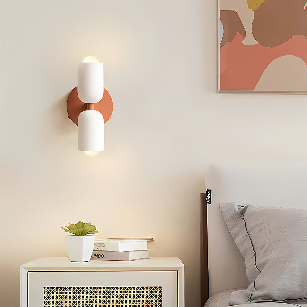 Wall Lamp Glass Double E14 25.5 cm French Retro Bedroom Hallway Bathroom Ambient Lighting Fixture | Thomler