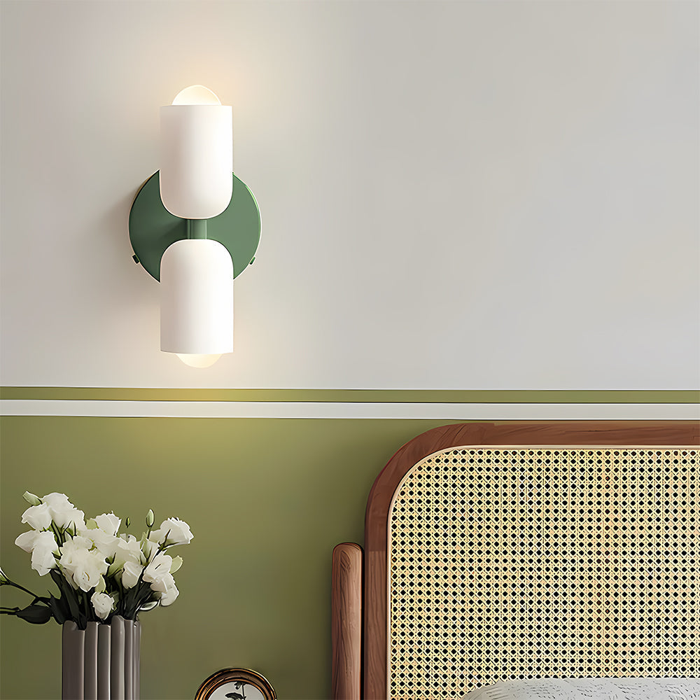 Wall Lamp Glass Double E14 25.5 cm French Retro Bedroom Hallway Bathroom Ambient Lighting Fixture | Thomler