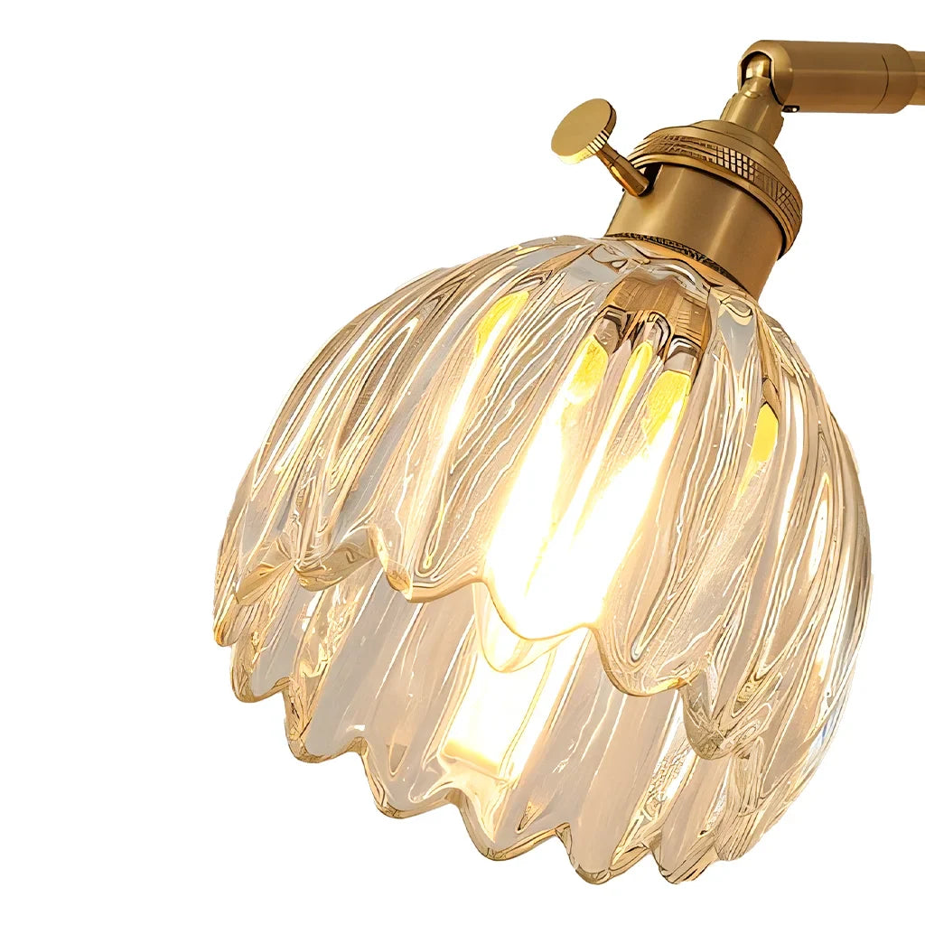 Wall Lamp Glass 7.9 in Adjustable Tulip Shape Green White Amber Black Living Room Bedroom Corridor Lighting | Thomler