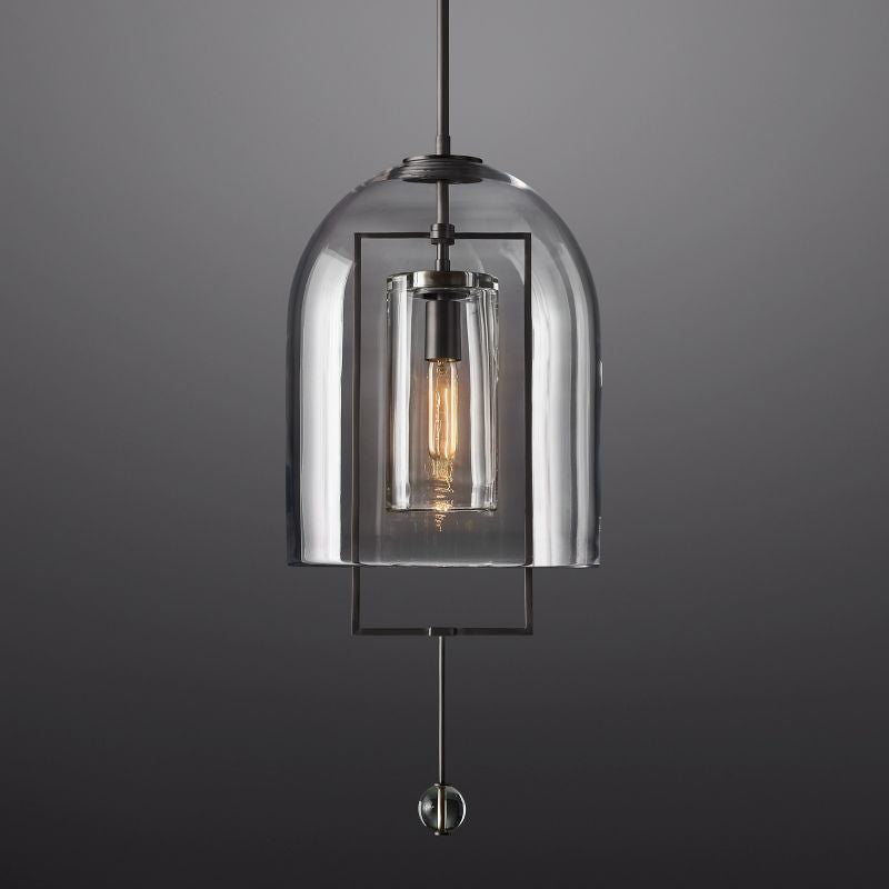 Modern Glass Globe Pendant Light with Adjustable Height – Brass, Bronze & Nickel Finish Options for Dining Room, Kitchen Island & Entryway | Thomler
