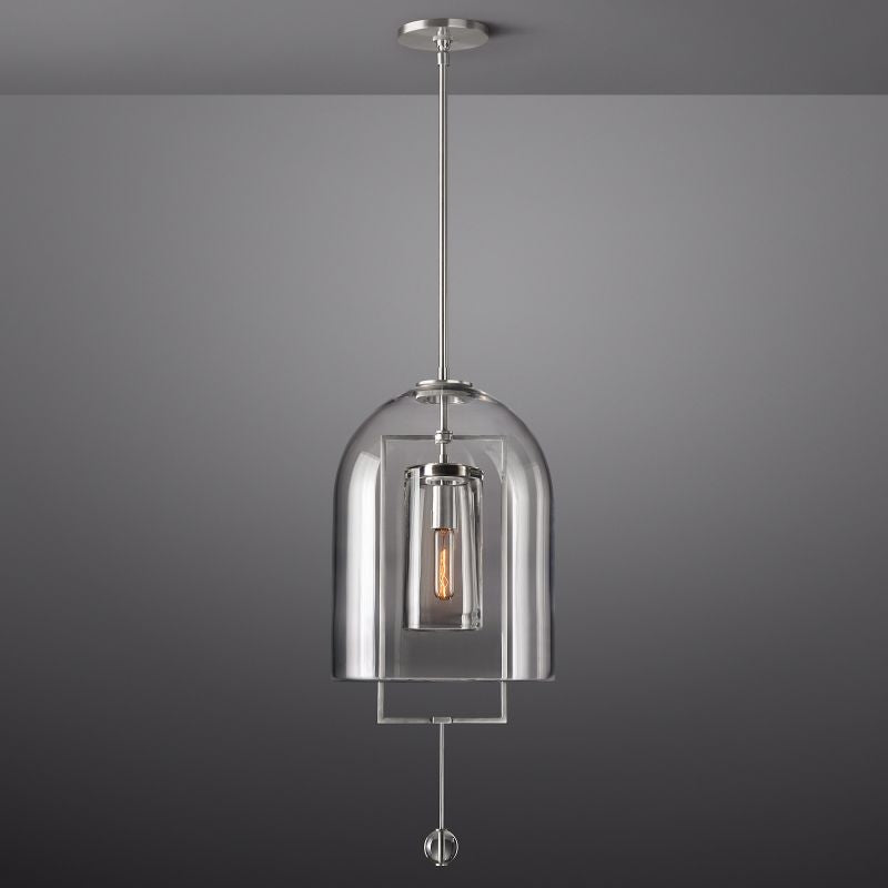 Modern Glass Globe Pendant Light with Adjustable Height – Brass, Bronze & Nickel Finish Options for Dining Room, Kitchen Island & Entryway | Thomler