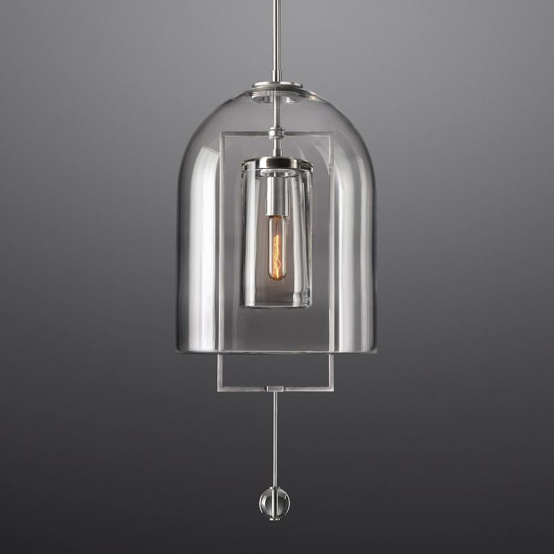 Modern Glass Globe Pendant Light with Adjustable Height – Brass, Bronze & Nickel Finish Options for Dining Room, Kitchen Island & Entryway | Thomler