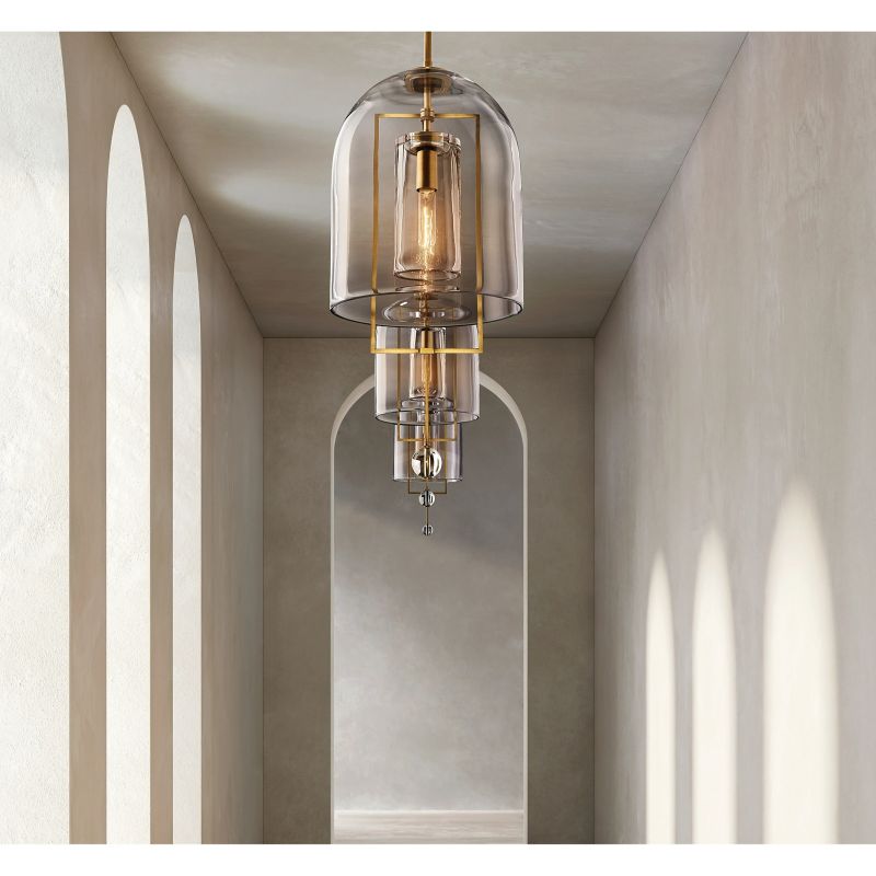 Modern Glass Globe Pendant Light with Adjustable Height – Brass, Bronze & Nickel Finish Options for Dining Room, Kitchen Island & Entryway | Thomler