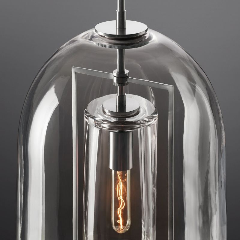 Modern Glass Globe Pendant Light with Adjustable Height – Brass, Bronze & Nickel Finish Options for Dining Room, Kitchen Island & Entryway | Thomler