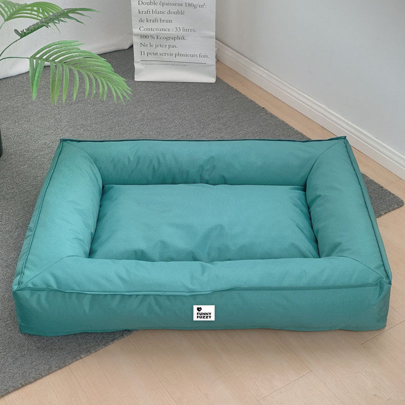 Raised-Edge Bolster Dog Bed with Joint-Relief Foam & Liquid-Proof Cover for Large Breeds | Thomler