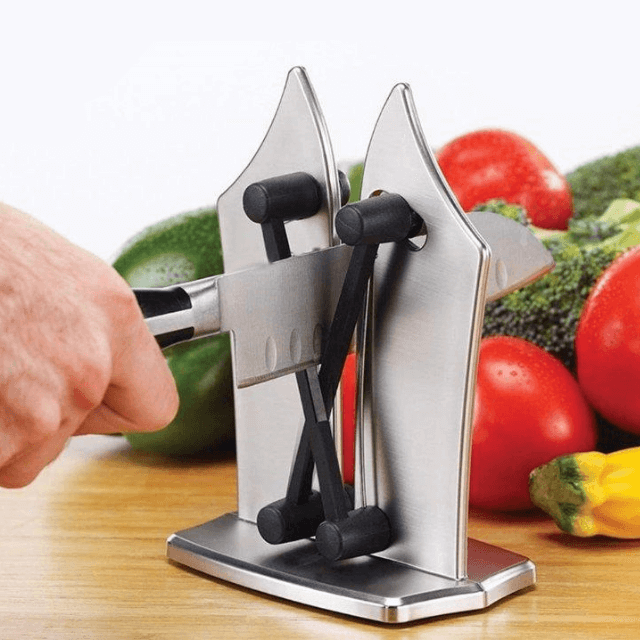 Knife Sharpener Tungsten Carbide 8.5 cm Kitchen Blade Honing Tool For Straight And Serrated Knives Non Slip Manual Sharpener | Thomler