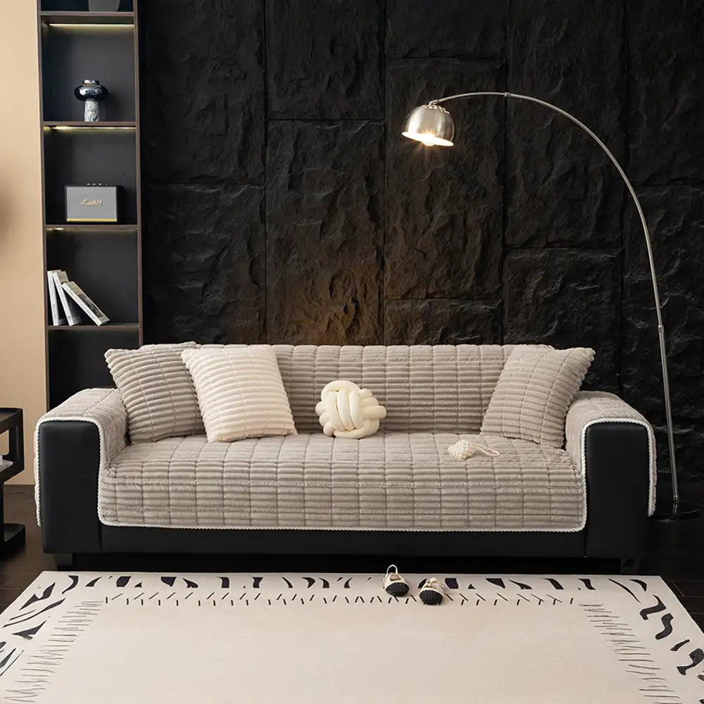 Quilted Furniture Protector with Moisture Barrier Non-Skid Backing for Couch Loveseat Chair Pet-Friendly Machine Washable Soft Flannel | Thomler