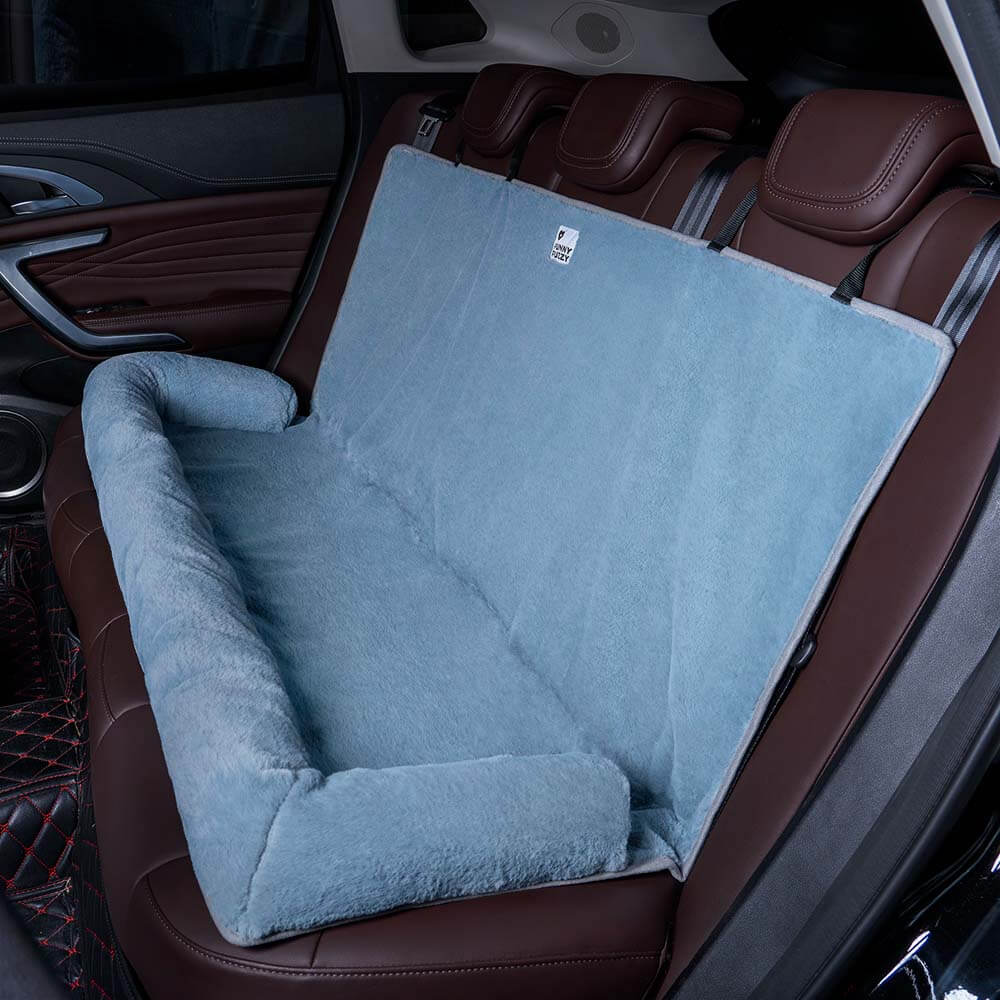 Padded Pet Car Seat Cover Protector with Bolsters for Back Seat – Quilted Waterproof Auto Bench Liner for Dogs & Cats | Thomler