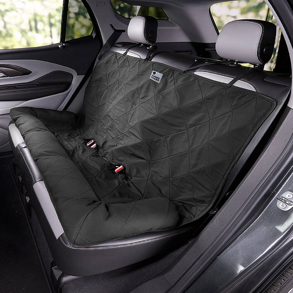 Padded Pet Car Seat Cover Protector with Bolsters for Back Seat – Quilted Waterproof Auto Bench Liner for Dogs & Cats | Thomler