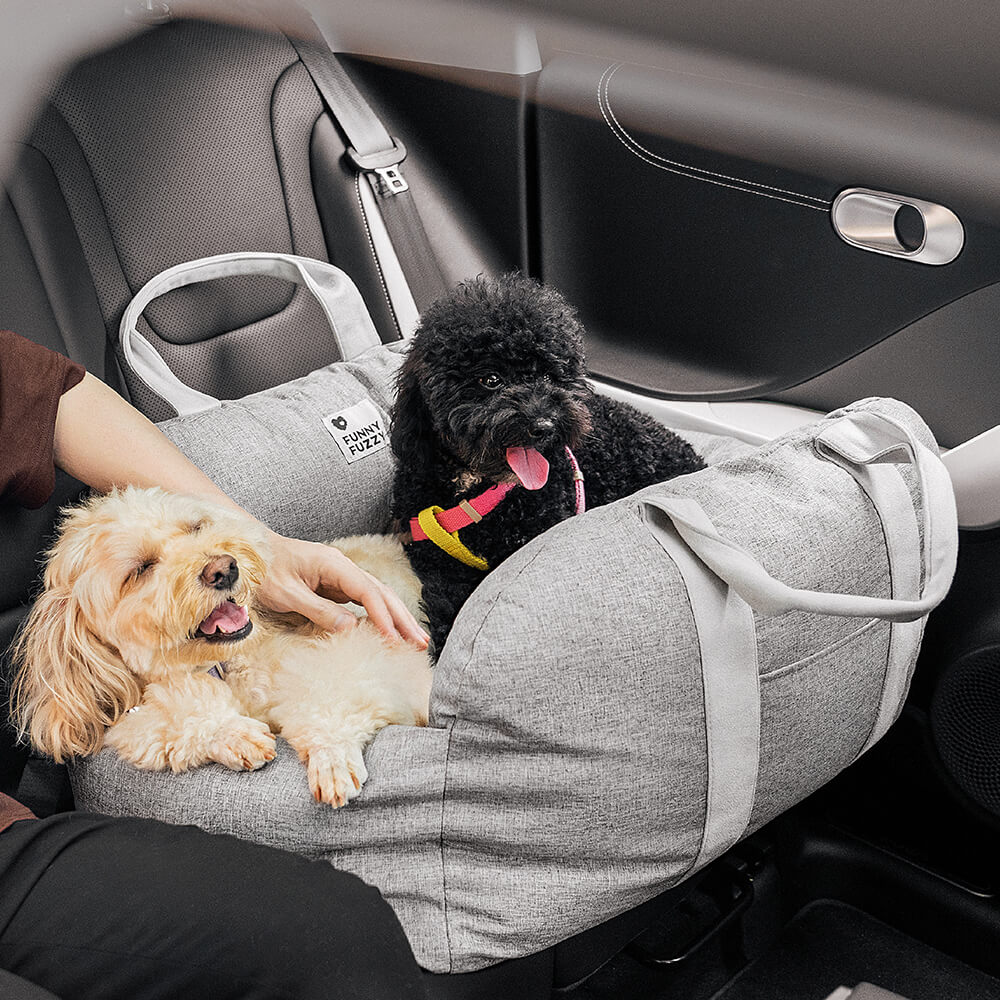 Portable Pet Carrier Booster Seat with Safety Harness and Washable Cover for Small Dogs | Thomler