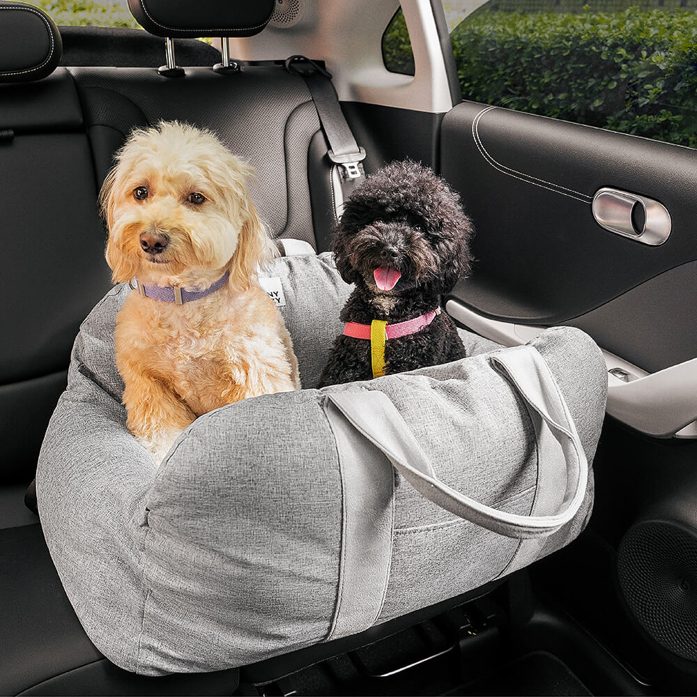 Portable Pet Carrier Booster Seat with Safety Harness and Washable Cover for Small Dogs | Thomler