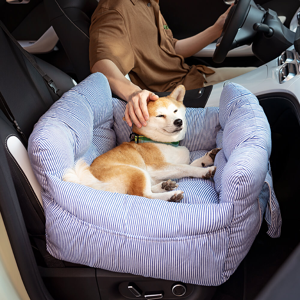 Dog Car Seat Booster Bed for Large Pets – Portable Travel Carrier with Shoulder Strap, Washable Cotton Cushion for SUV Truck Sedan – Safe | Thomler
