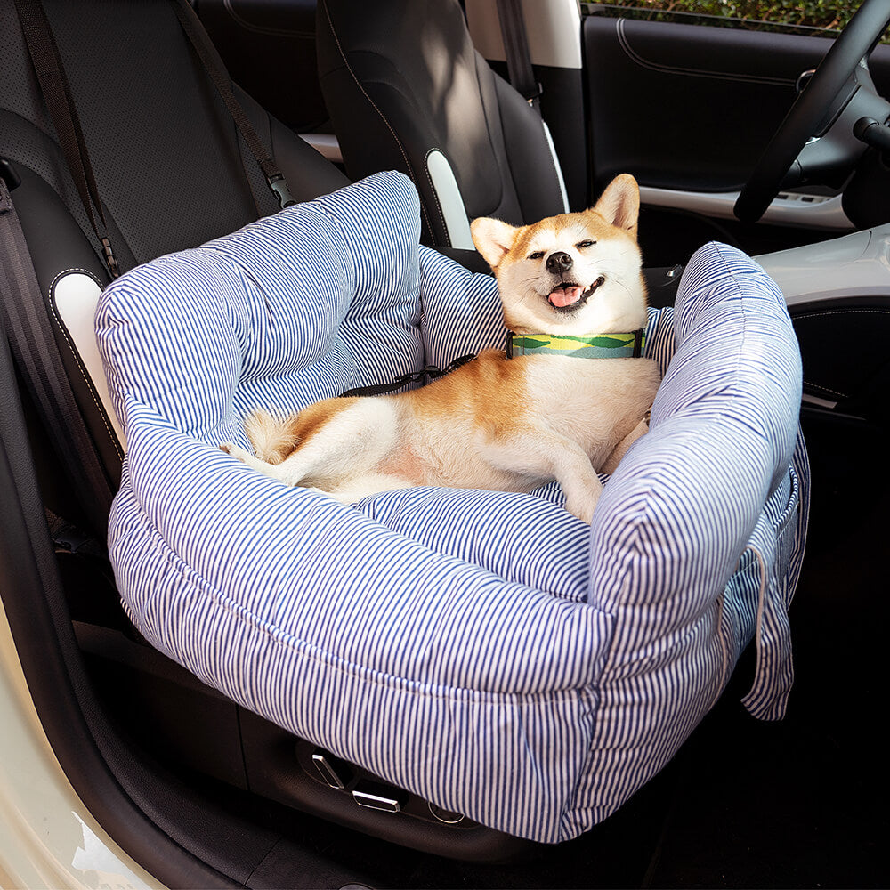 Dog Car Seat Booster Bed for Large Pets – Portable Travel Carrier with Shoulder Strap, Washable Cotton Cushion for SUV Truck Sedan – Safe | Thomler