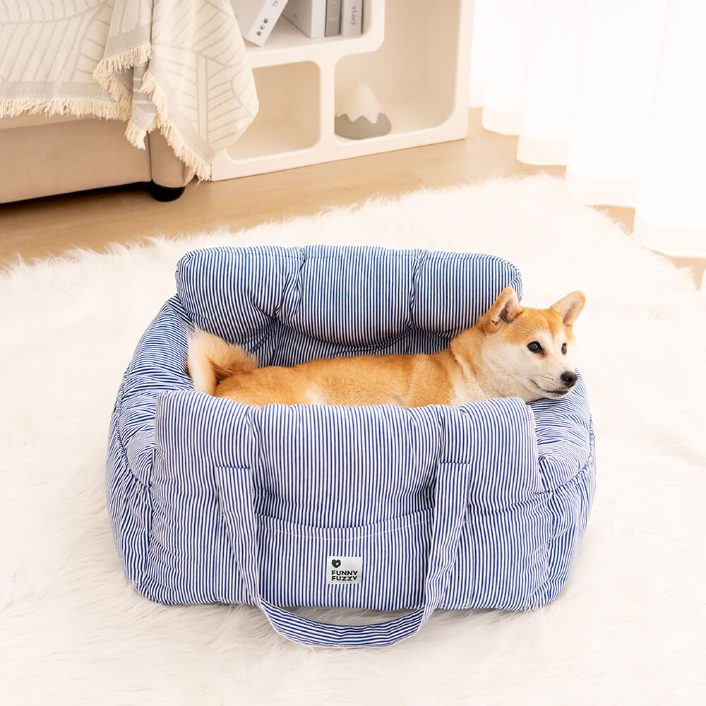 Dog Car Seat Booster Bed for Large Pets – Portable Travel Carrier with Shoulder Strap, Washable Cotton Cushion for SUV Truck Sedan – Safe | Thomler