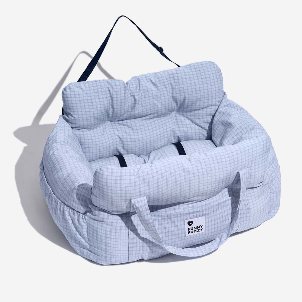Dog Car Seat Booster Bed for Large Pets – Portable Travel Carrier with Shoulder Strap, Washable Cotton Cushion for SUV Truck Sedan – Safe | Thomler