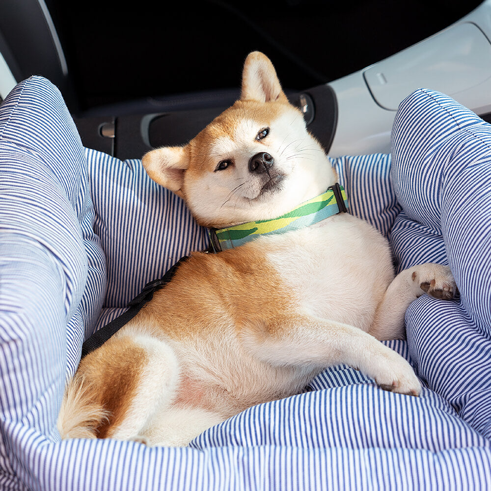 Dog Car Seat Booster Bed for Large Pets – Portable Travel Carrier with Shoulder Strap, Washable Cotton Cushion for SUV Truck Sedan – Safe | Thomler