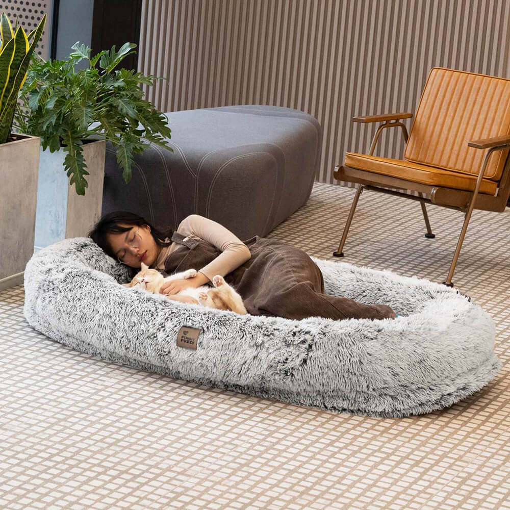 Round Bolster Pet Bed with Orthopedic Foam Support for Dogs | Raised Edge Calming Bed with Machine Washable Cover & Waterproof Liner | Thomler