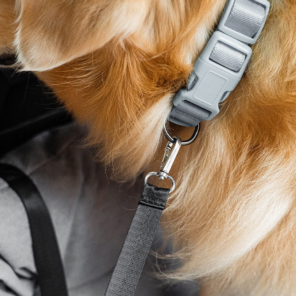 Dog Car Seat Cover for Back Seat – Padded Travel Hammock for Medium & Large Dogs with Safety Tethers & Storage Pockets | Thomler