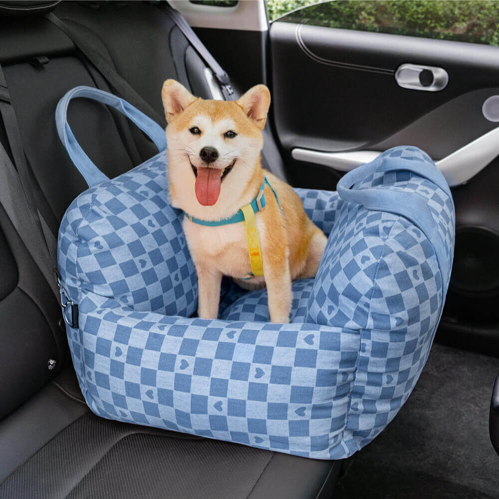 Portable Pet Carrier Booster Seat with Safety Harness and Washable Cover for Small Dogs | Thomler