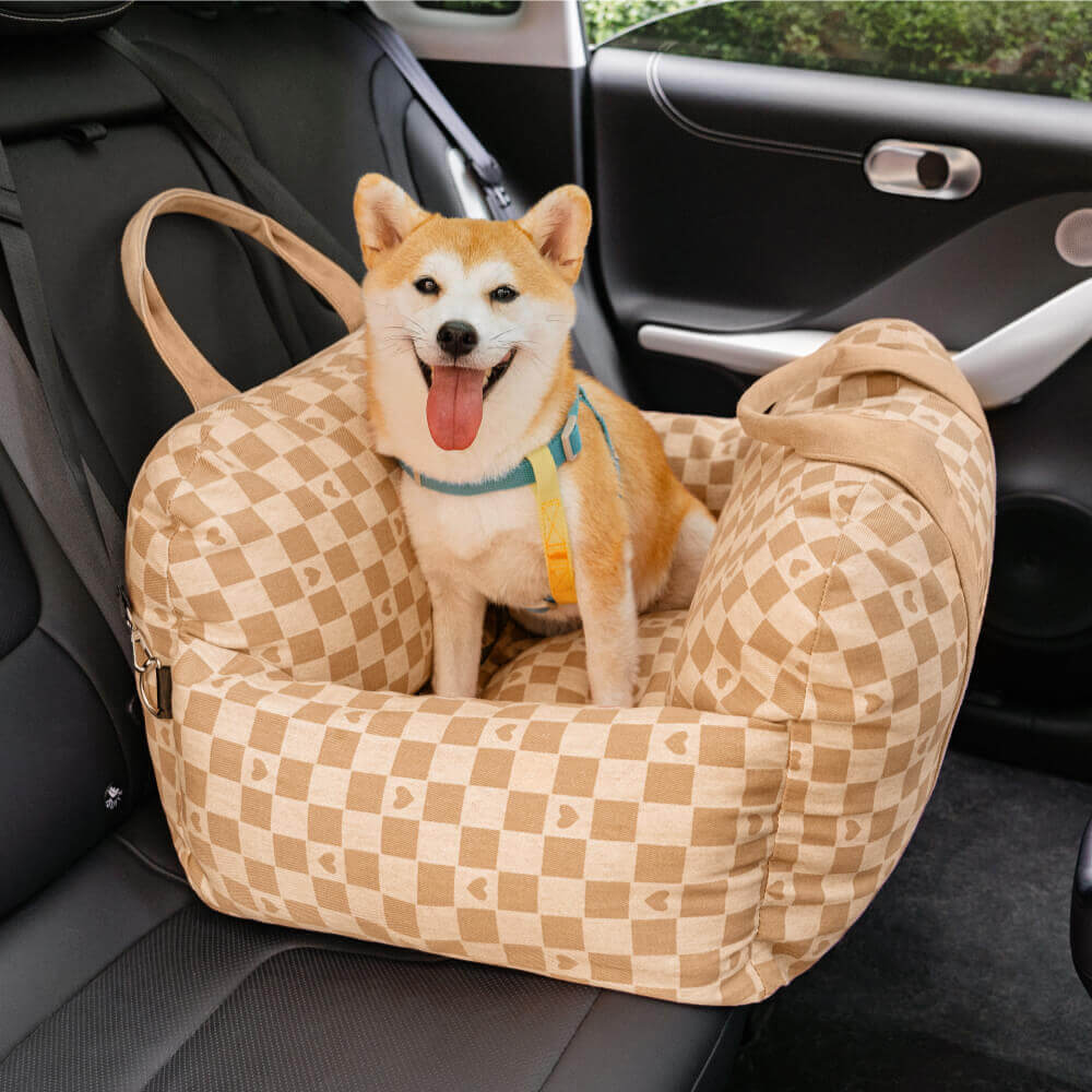 Portable Pet Carrier Booster Seat with Safety Harness and Washable Cover for Small Dogs | Thomler
