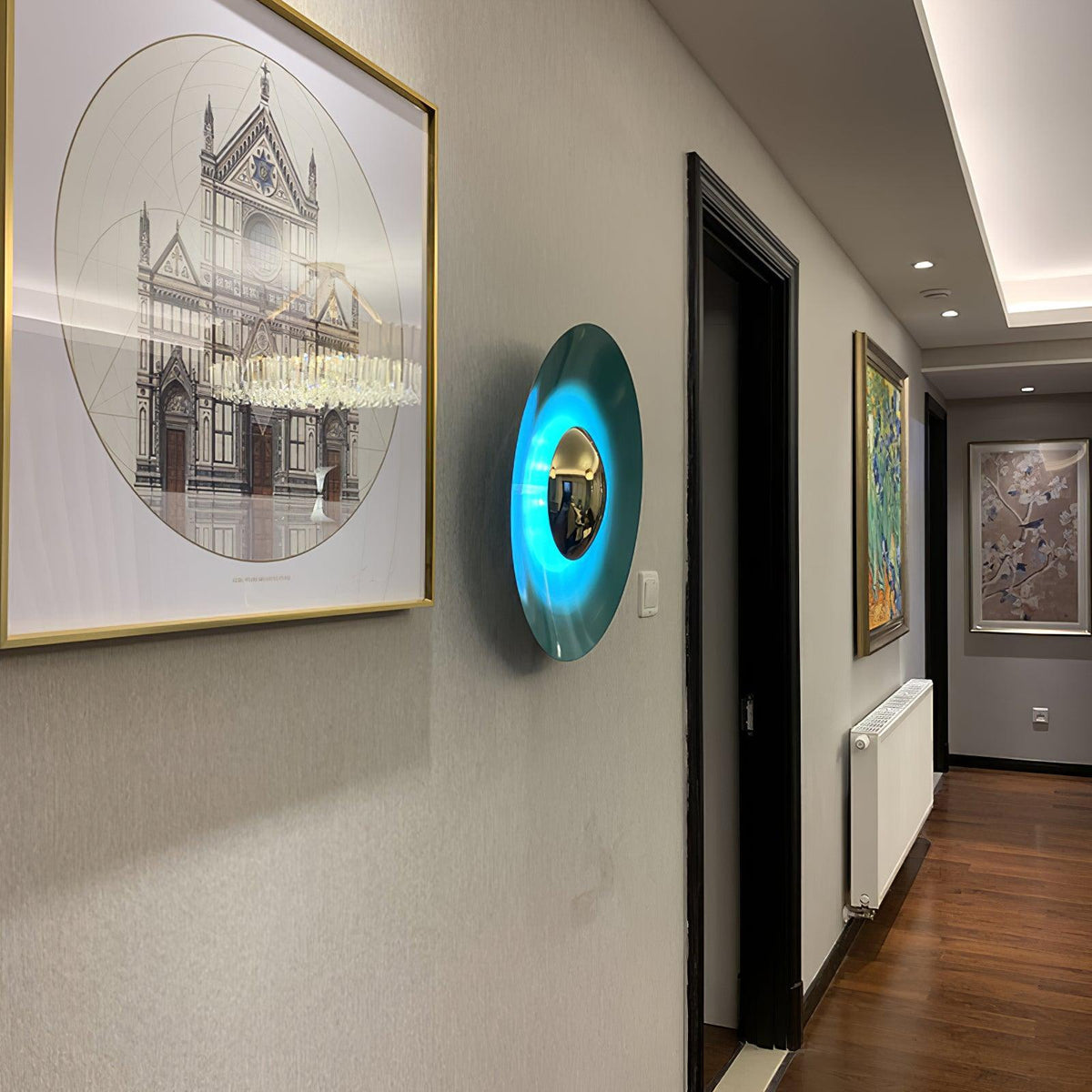 Contemporary Dual-Tone Circular LED Wall or Ceiling Light Fixture in Multiple Finishes | Thomler