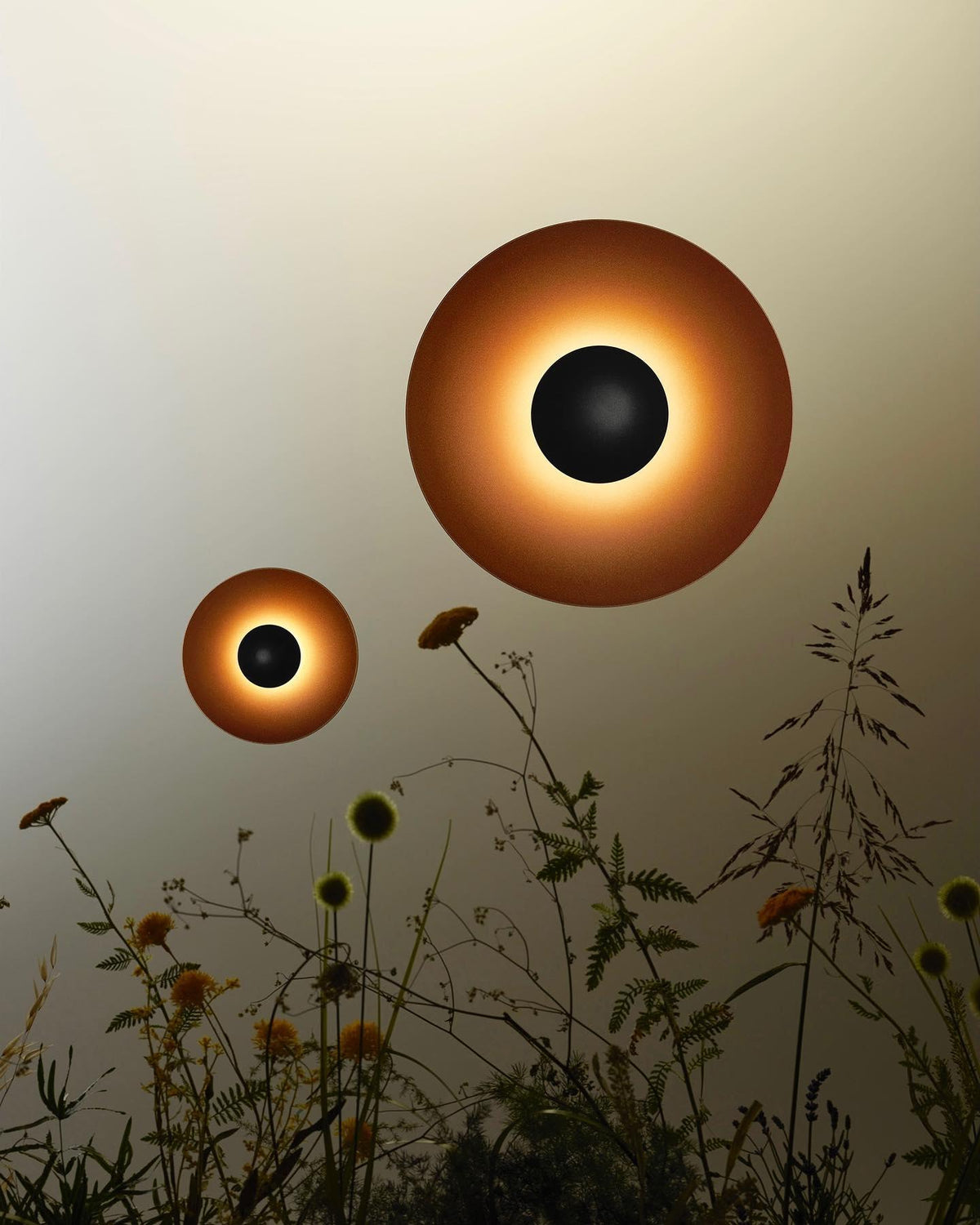 Contemporary Dual-Tone Circular LED Wall or Ceiling Light Fixture in Multiple Finishes | Thomler