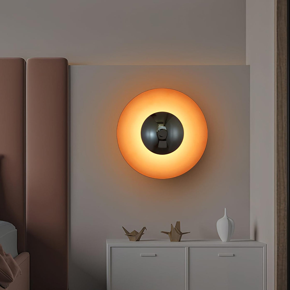 Contemporary Dual-Tone Circular LED Wall or Ceiling Light Fixture in Multiple Finishes | Thomler