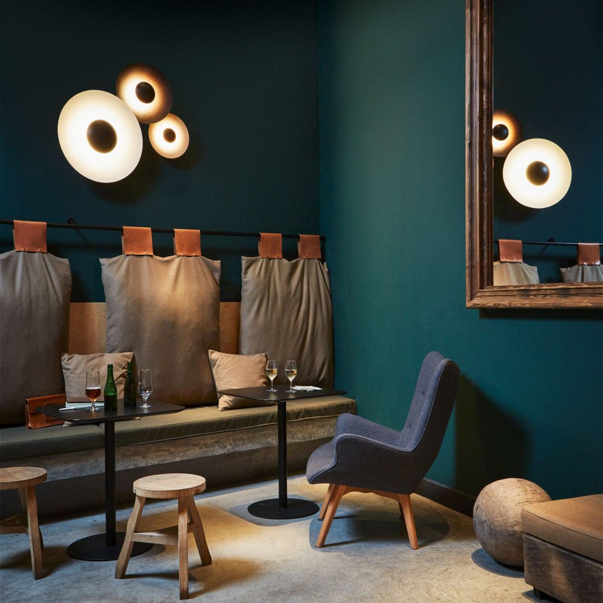 Contemporary Dual-Tone Circular LED Wall or Ceiling Light Fixture in Multiple Finishes | Thomler