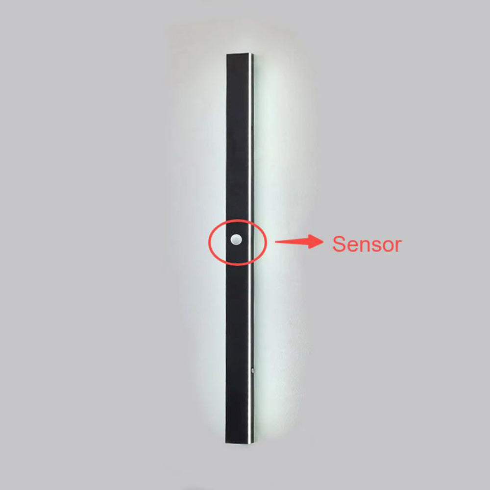 Weatherproof LED Strip Sconce for Patios, Entryways & Porches — IP65 Rated Acrylic Outdoor Fixture in Black | Thomler
