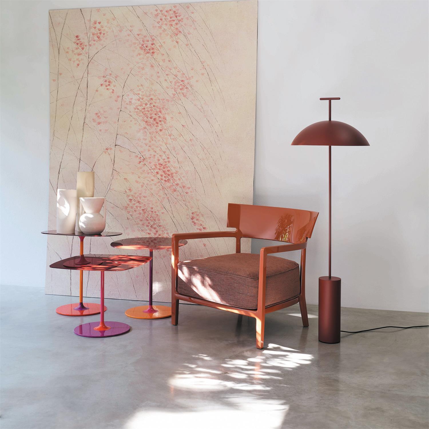 Floor Lamp Wood 59.8 in Dark Red Black White Steel Living Room Reading Light Adjustable | Thomler