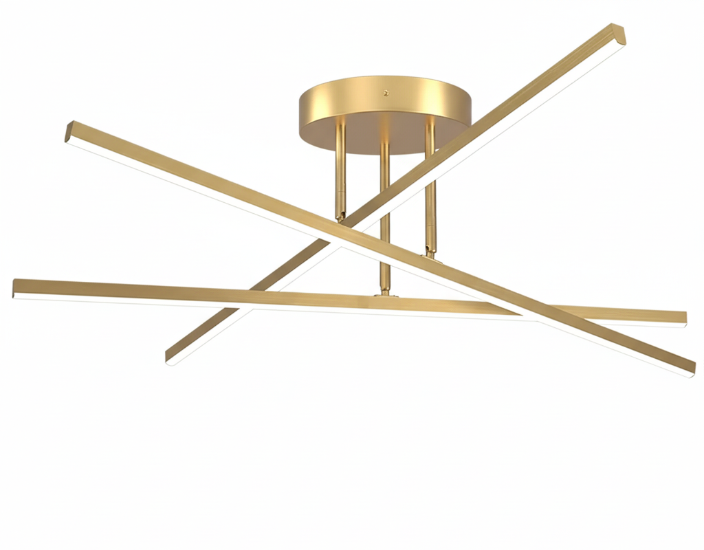Minimalist Metal Semi-Flush LED Overhead Fixture with Uplight Design for Modern Home – 22 in Dia. | Thomler