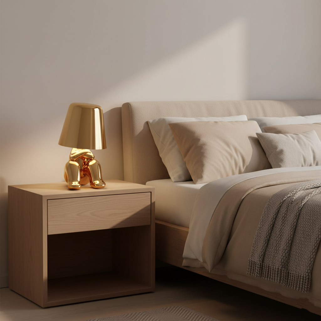 Table Lamp Aluminum LED 8.7 in Rechargeable Warm White Bedroom Nightstand Portable Touch Dimmable Lighting | Thomler