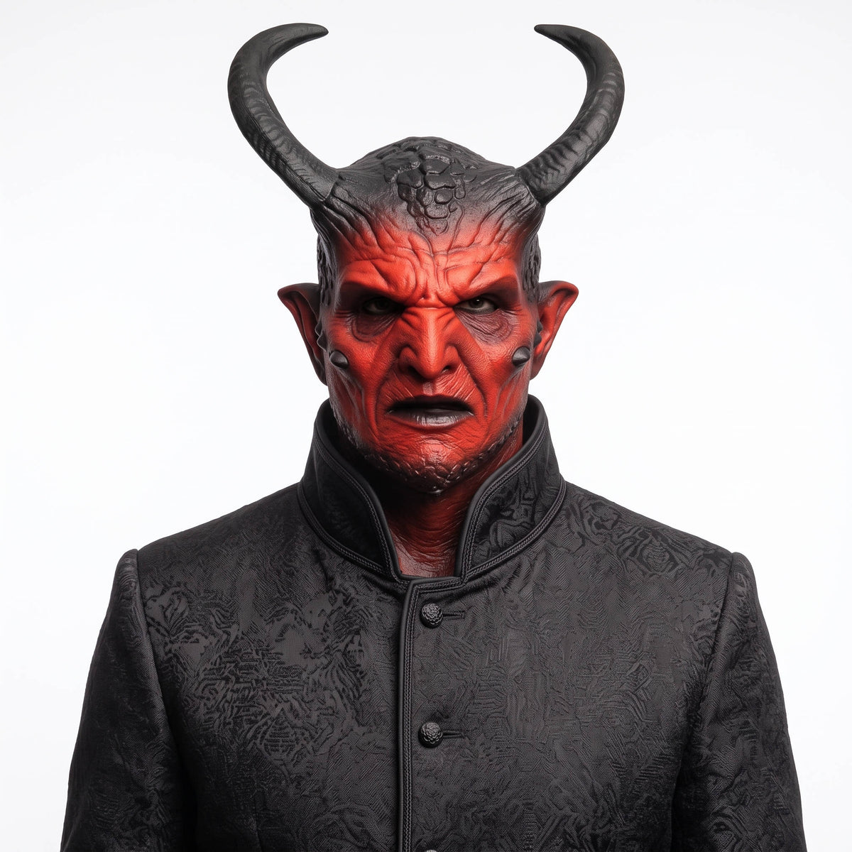 Full-Head Horned Devil Mask with Hand-Painted Finish for Costume Parties, Haunted Houses & Cosplay Events | Thomler