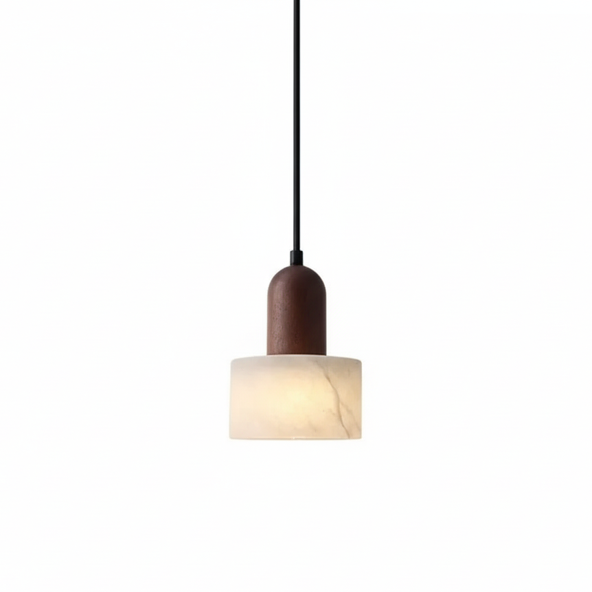 Sculpted Stone Hanging Lamp with Natural Marble Finish for Living Room & Dining | Thomler