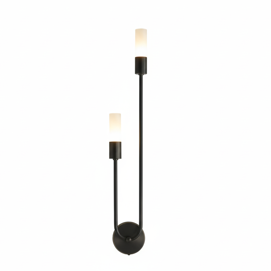 Contemporary Metal Wall Sconce Dual-Direction Lighting Fixture Hardwired Uplight & Downlight for Hallway Bedroom Living Room | Thomler