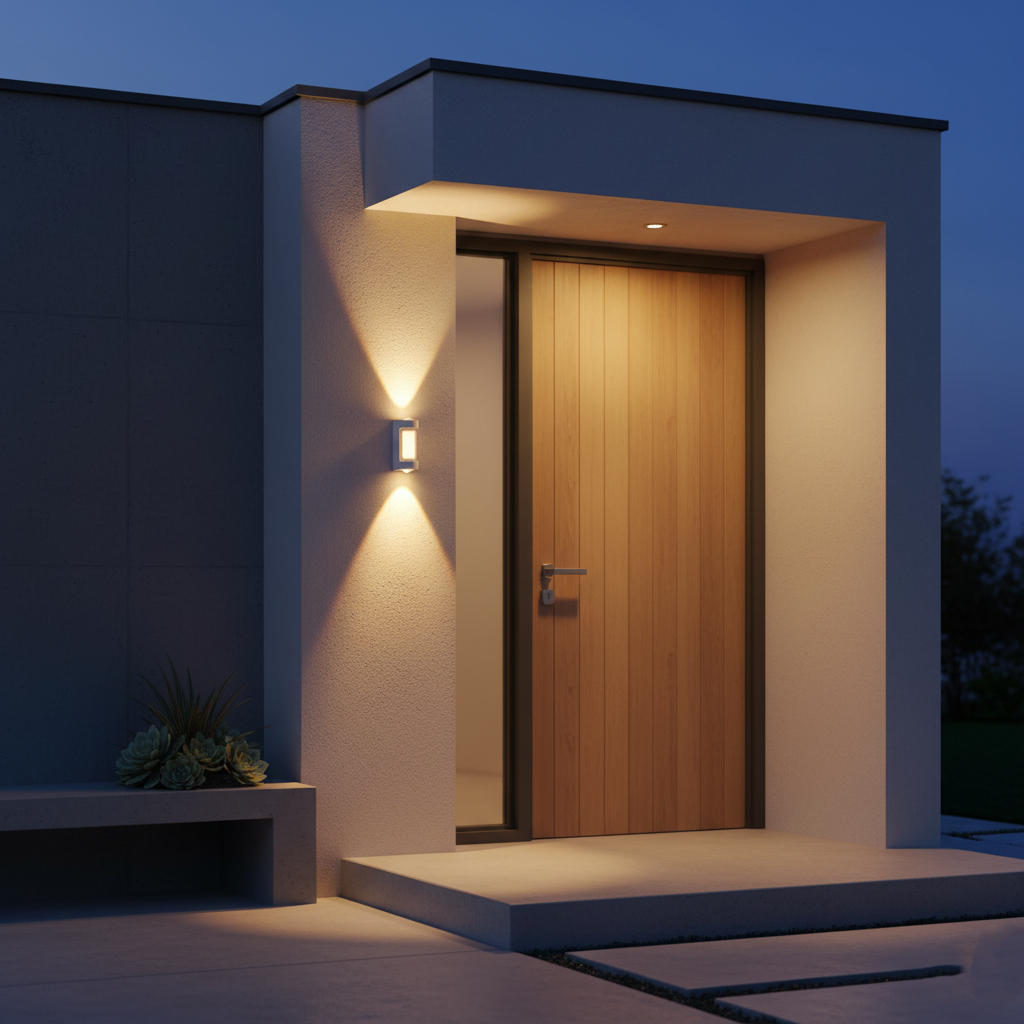 Wall Lamp Metal Acrylic 10.6 in Outdoor Up Down Waterproof Exterior Lighting Modern Minimalist Facade Porch Garden Fixture | Thomler