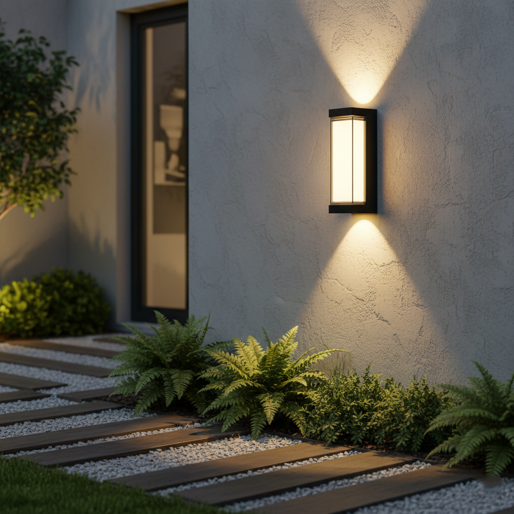 Wall Lamp Metal Acrylic 10.6 in Outdoor Up Down Waterproof Exterior Lighting Modern Minimalist Facade Porch Garden Fixture | Thomler