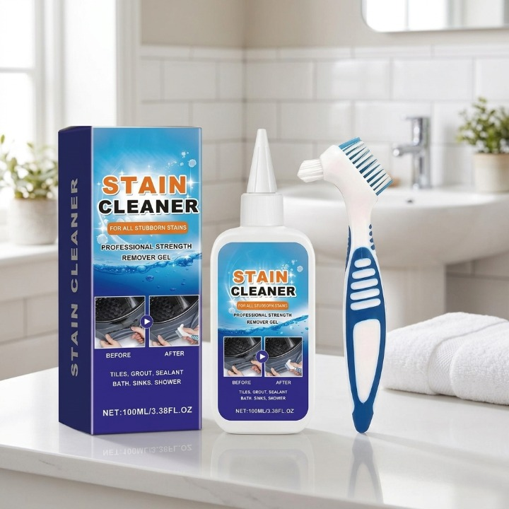 Mould Remover Gel Water Based 100 ml Bathroom Grout Silicone Sealant Tile Cleaner With Precision Brush | Thomler