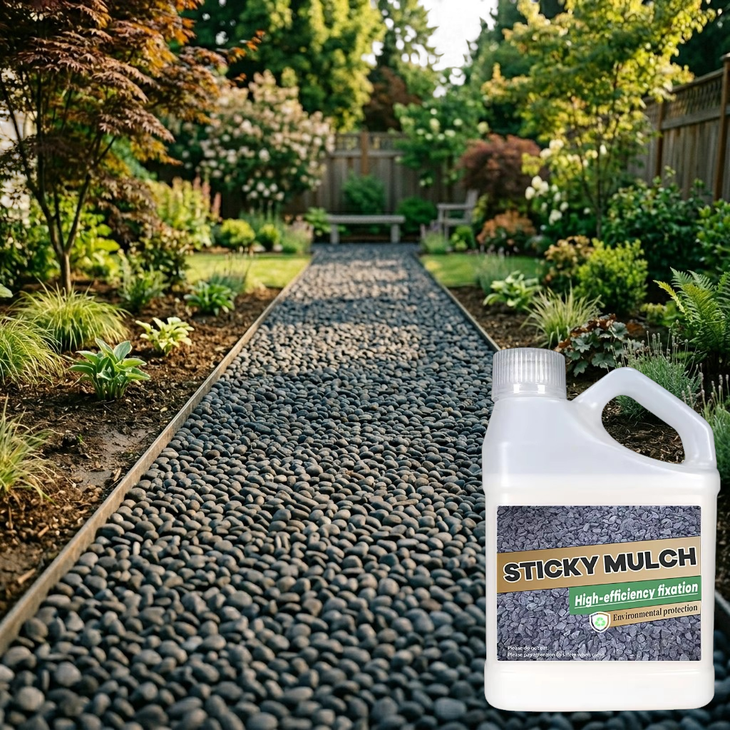 Landscape Adhesive for Mulch, Gravel & Sand – Weatherproof Binder for Beds, Paths & Slopes – Covers 86–130 sq ft | Thomler