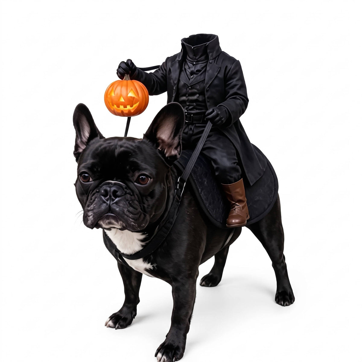 Spooky Horseman Pet Costume for Dogs & Cats – Light-Up Jack-O'-Lantern Rider Halloween Outfit | Thomler