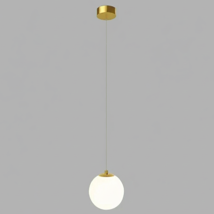 Modern Glass Drop Ceiling Fixture with Integrated LED Lighting for Dining Room & Bedroom | Thomler
