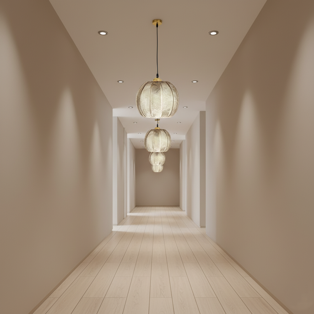 Pendant Light Glass Leaf Pattern E27 Green Dining Room Kitchen Island Hanging Ceiling Fixture Nordic Style | Thomler